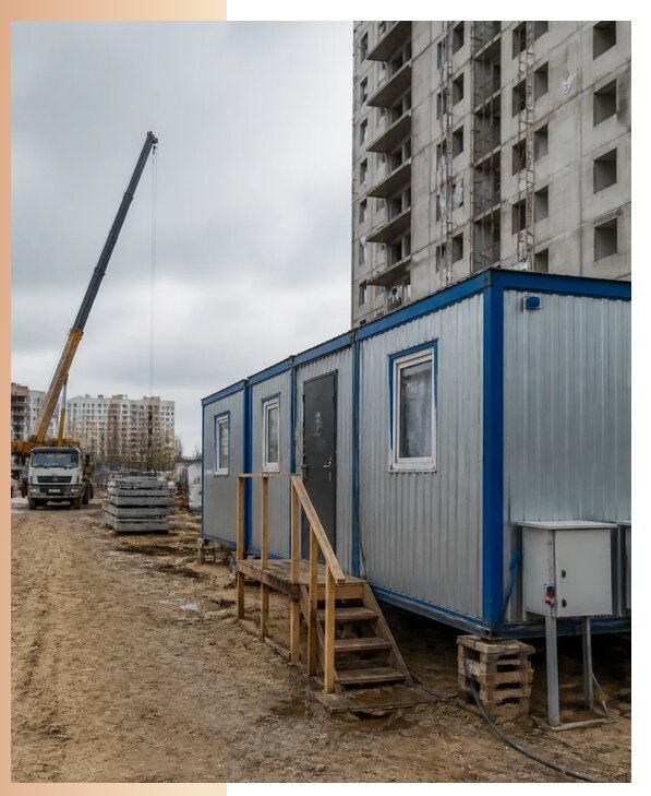 Аренда строительных вагончиков для рабочих в Красногорске